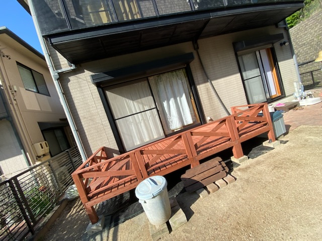 ウッドデッキ　テラス工事